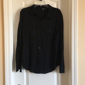 Black button up blouse